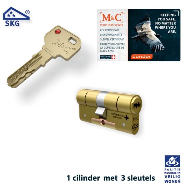 M&C 1 x Condor Cilinder SKG*** met CERTIFICAAT - Afbeelding 3