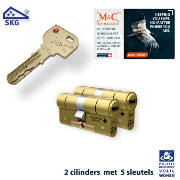 M&C 2 x Condor Cilinder SKG*** met CERTIFICAAT - Afbeelding 3