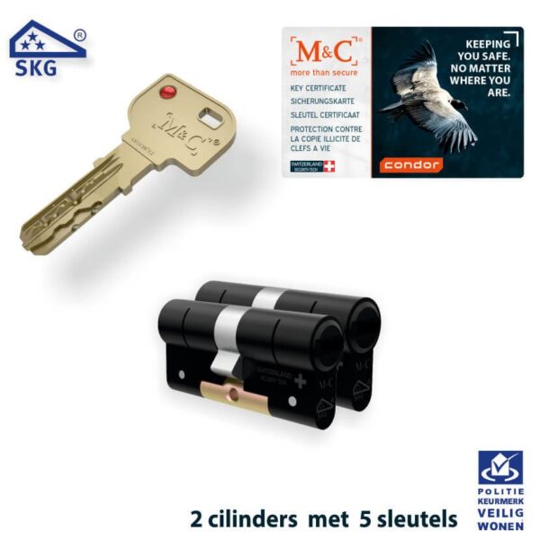 M&C 2 x Condor Cilinder SKG*** met CERTIFICAAT - Afbeelding 2