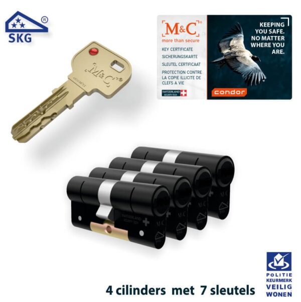 M&C 4 x Condor Cilinder SKG*** met CERTIFICAAT - Afbeelding 2