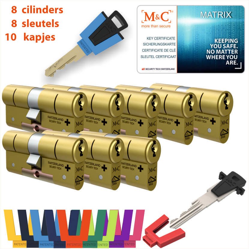 M&C 8 x Matrix Cilinder SKG*** met CERTIFICAAT - Afbeelding 4
