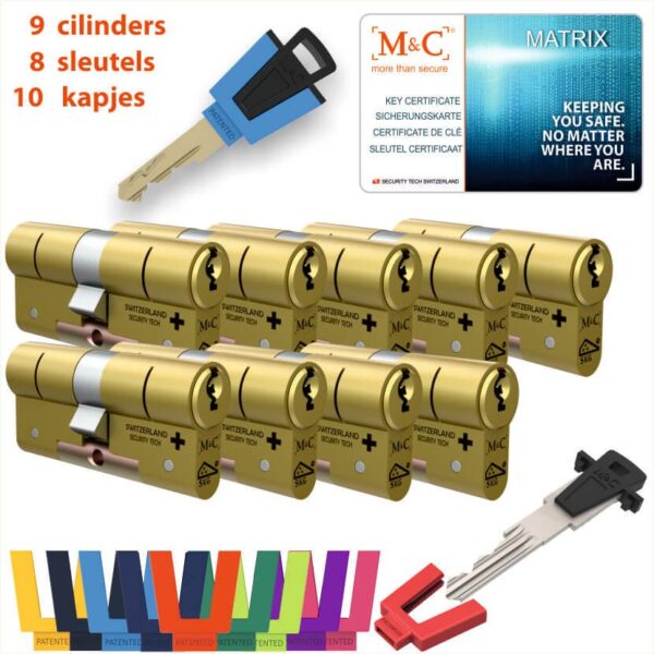 M&C 9 x Matrix Cilinder SKG*** met CERTIFICAAT - Afbeelding 4