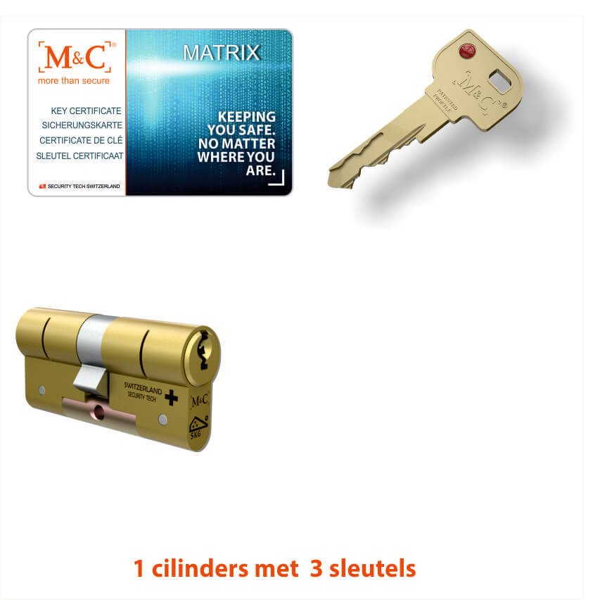 M&C 1 x Matrix Cilinder SKG*** met CERTIFICAAT - Afbeelding 5