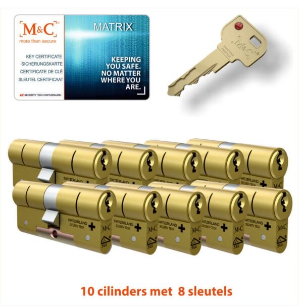 M&C 10 x Matrix Cilinder SKG*** met CERTIFICAAT - Afbeelding 2