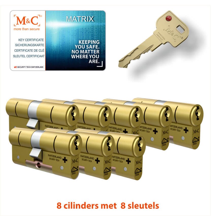 M&C 8 x Matrix Cilinder SKG*** met CERTIFICAAT - Afbeelding 2