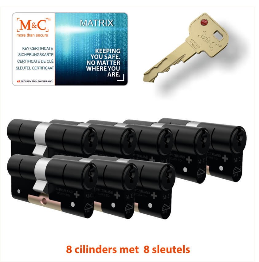 M&C 8 x Matrix Cilinder SKG*** met CERTIFICAAT - Afbeelding 3