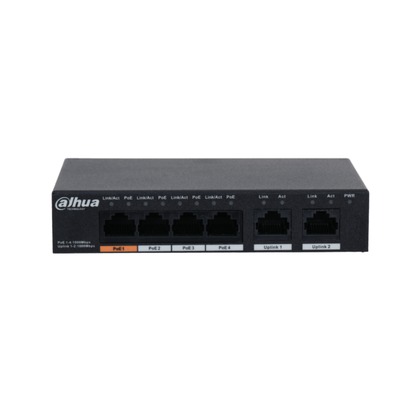 Dahua 6-Port Gigabit Switch 4-Port PoE - Afbeelding 3