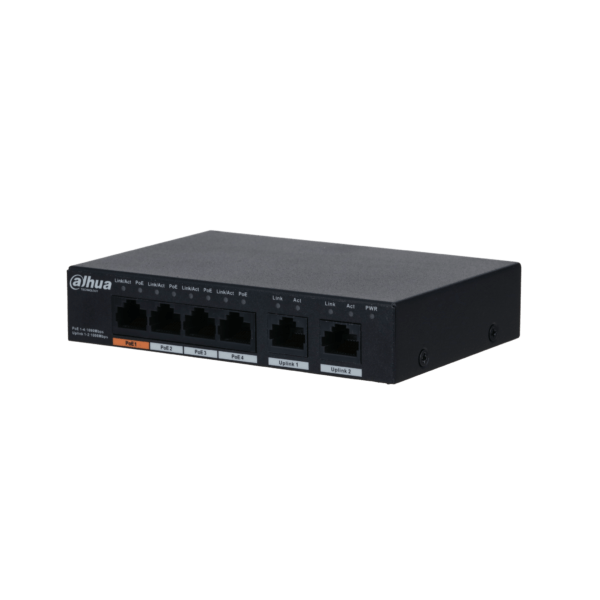 Dahua 6-Port Gigabit Switch 4-Port PoE - Afbeelding 2