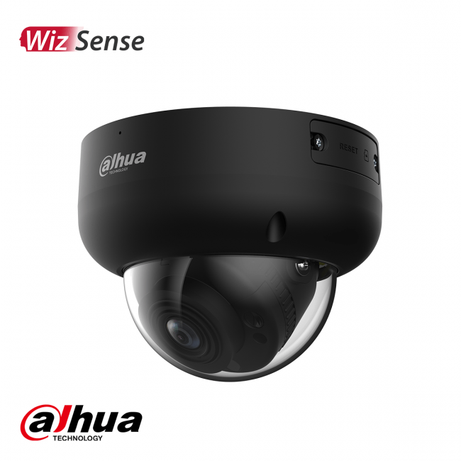 Dahua 8MP IR Varifocal Dome WizSense Network Camera ZWART Secures®