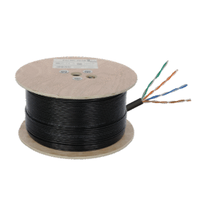 Pulsar PU-NC301B CAT5E Buitentoepassing met gelvulling Zwart 500 meter op haspel